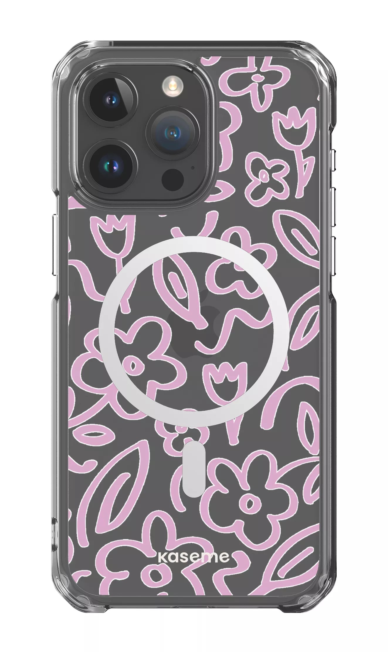 iPhone 15 Pro Max Clear Case - Magsafe Brooklyn pink Clear Case -