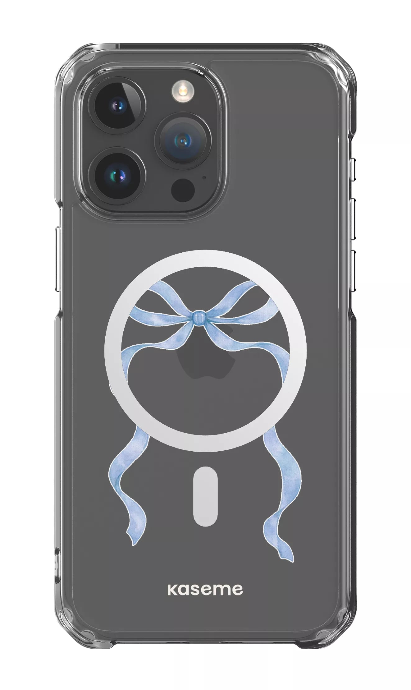 iPhone 15 Pro Max Clear Case - Magsafe Celeste Blue Clear Case -
