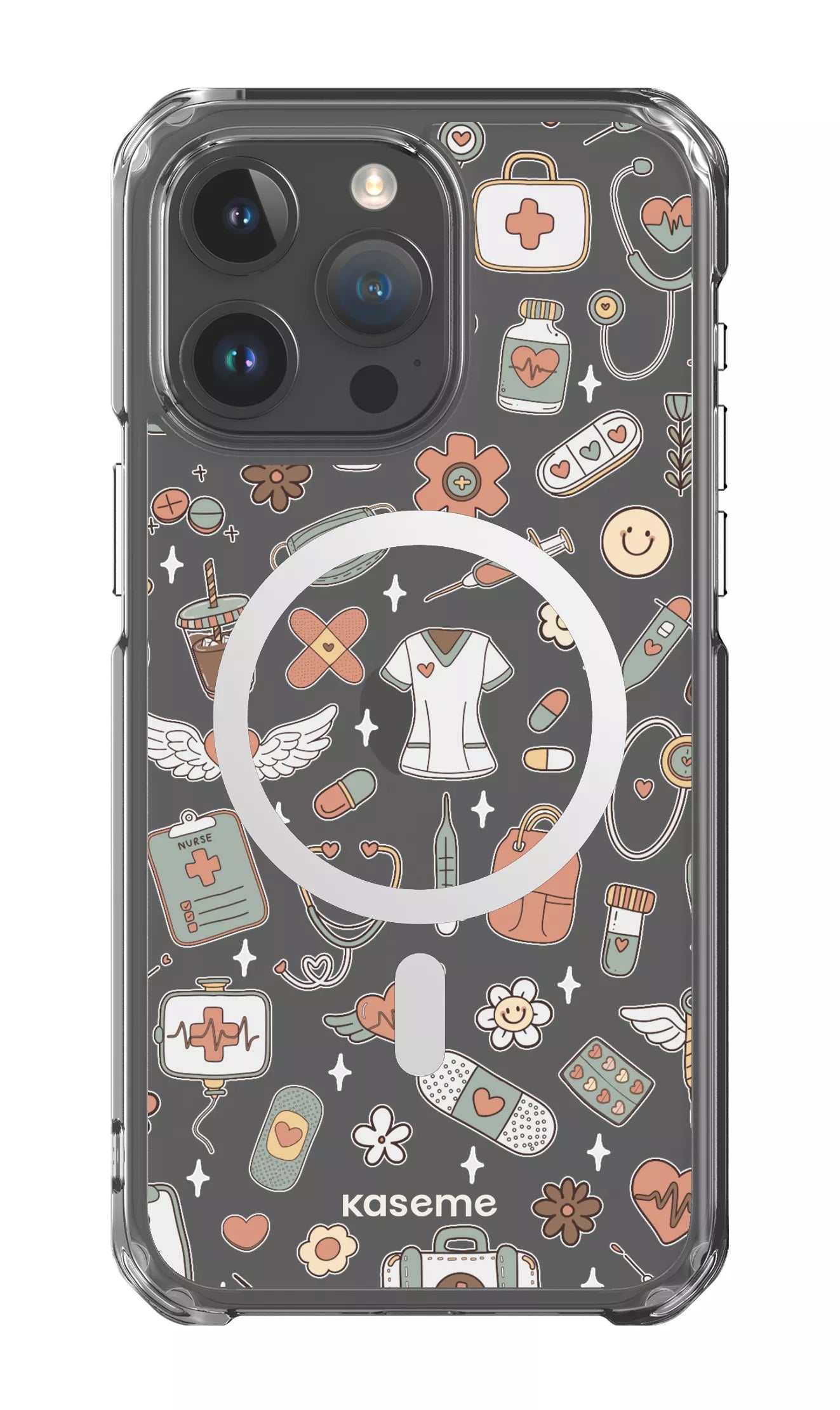 iPhone 15 Pro Max Clear Case - Magsafe Code Clear Case -