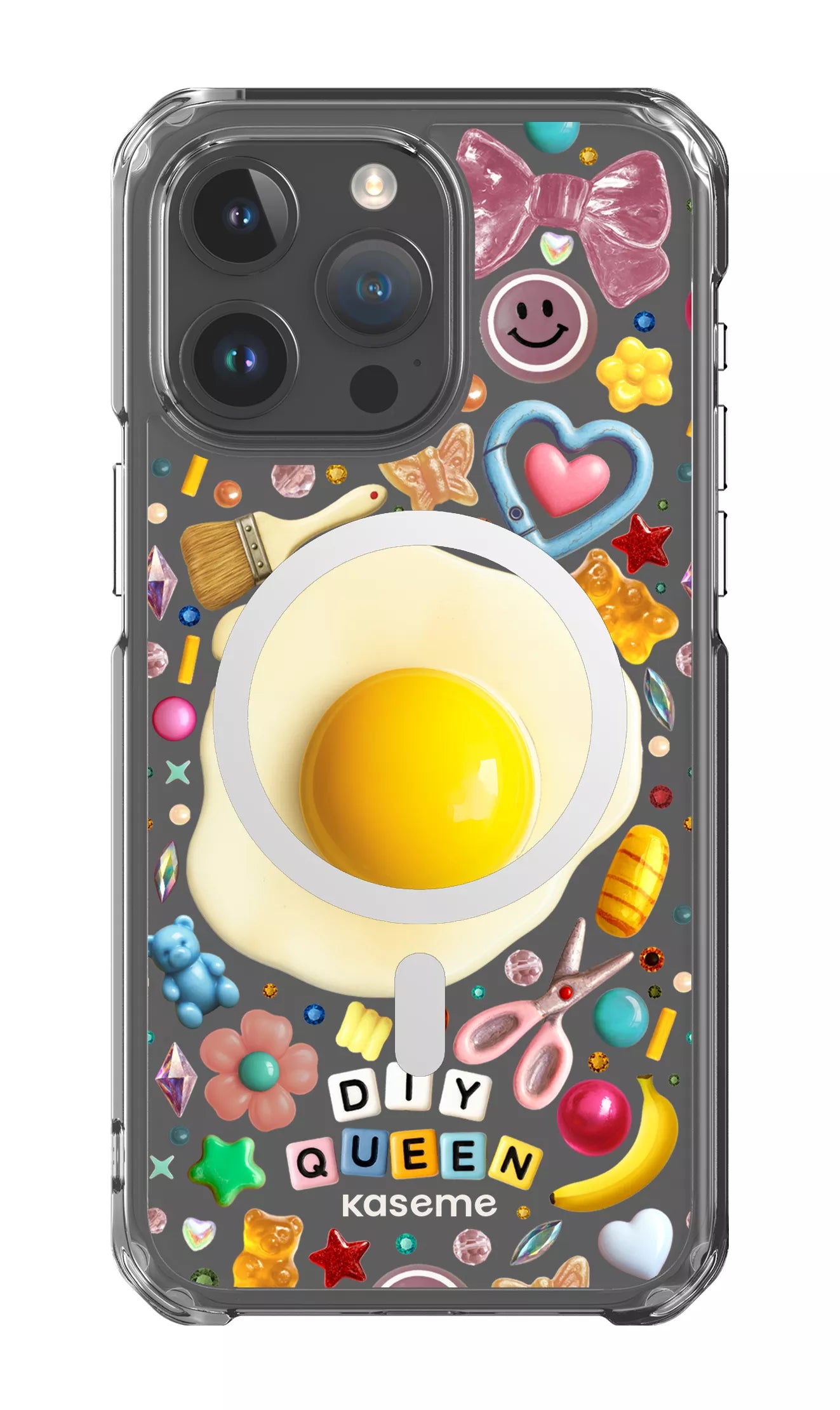 iPhone 15 Pro Max Clear Case - Magsafe DIY Queen Clear Case by Marianne Plaisance -