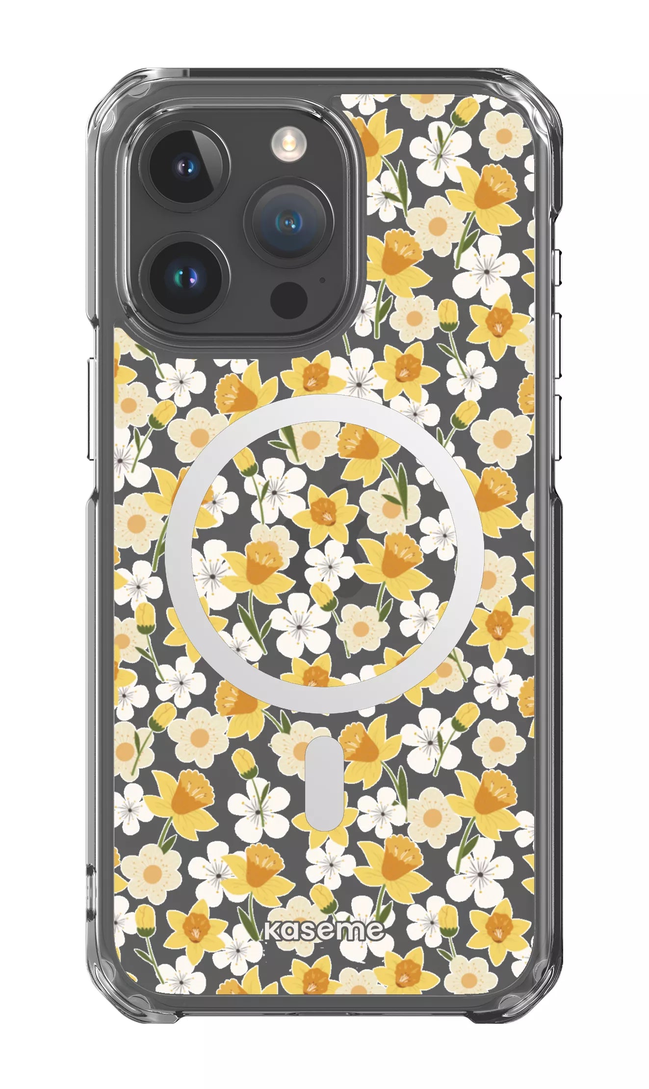 iPhone 15 Pro Max Clear Case - Magsafe Daffodil Clear Case -