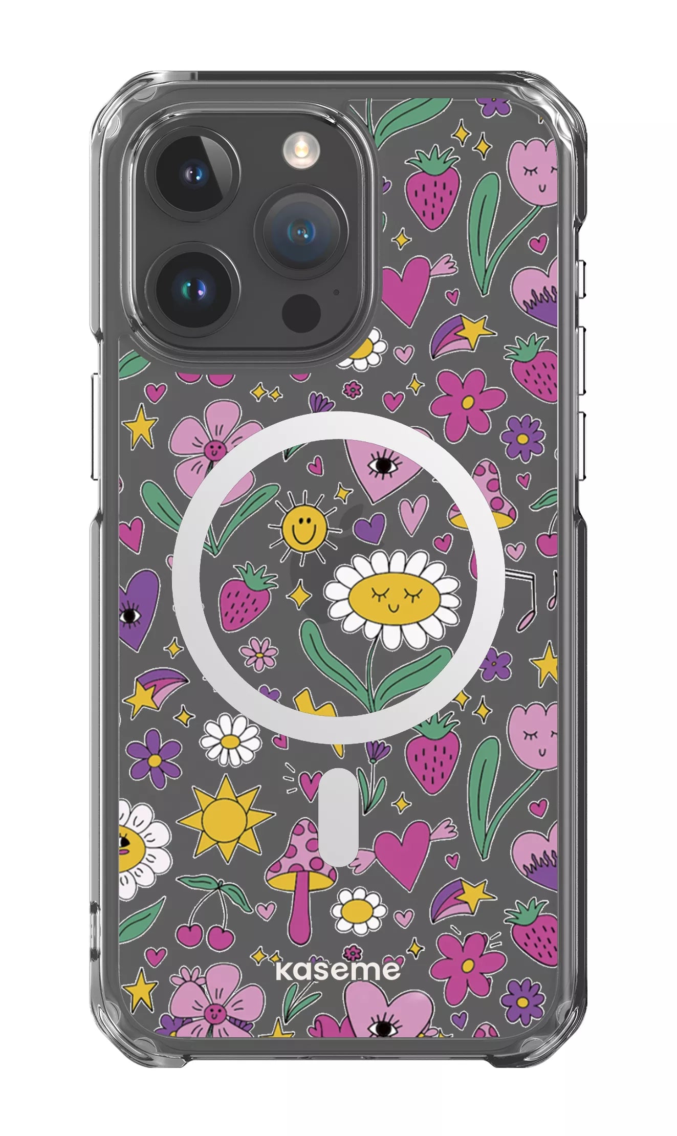 iPhone 15 Pro Max Clear Case - Magsafe Hypnotize Clear Case -