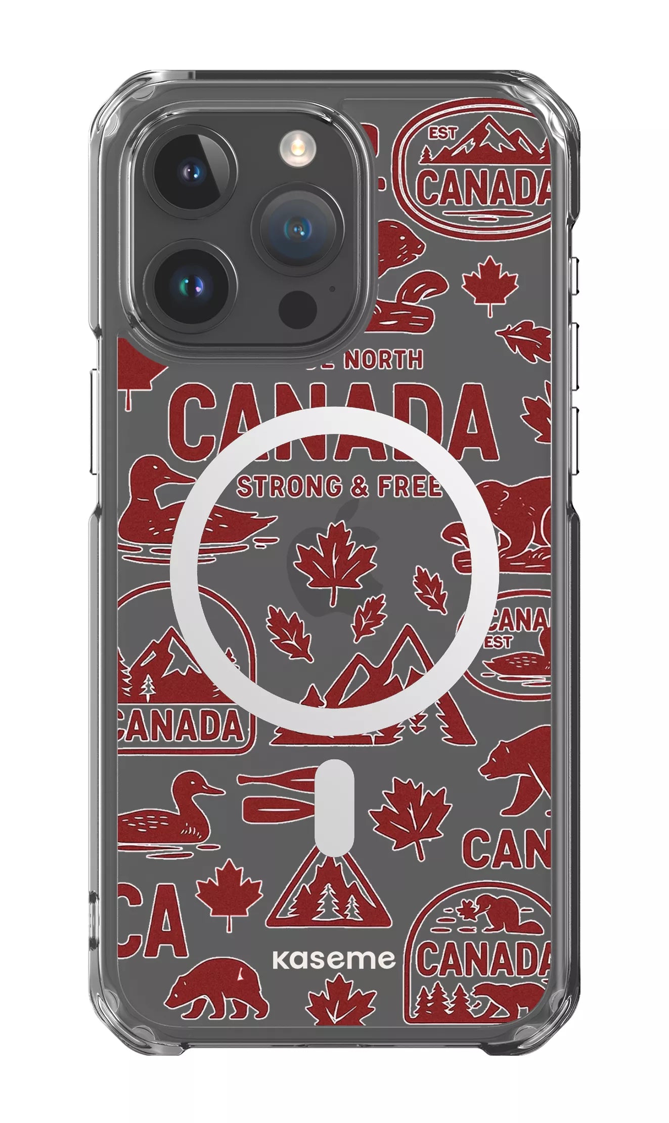 iPhone 15 Pro Max Clear Case - Magsafe Oh Canada Clear Case -