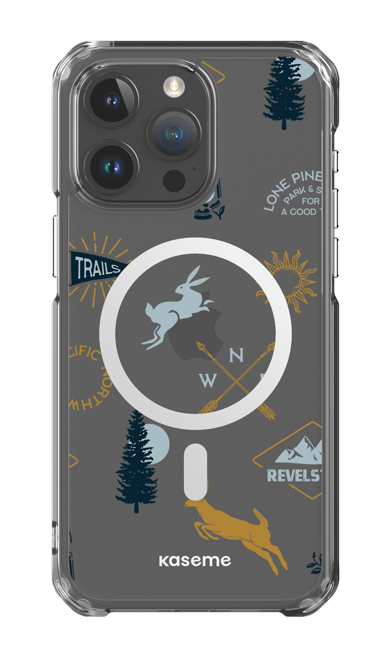 iPhone 15 Pro Max Clear Case - Magsafe Revelstoke white clear case -