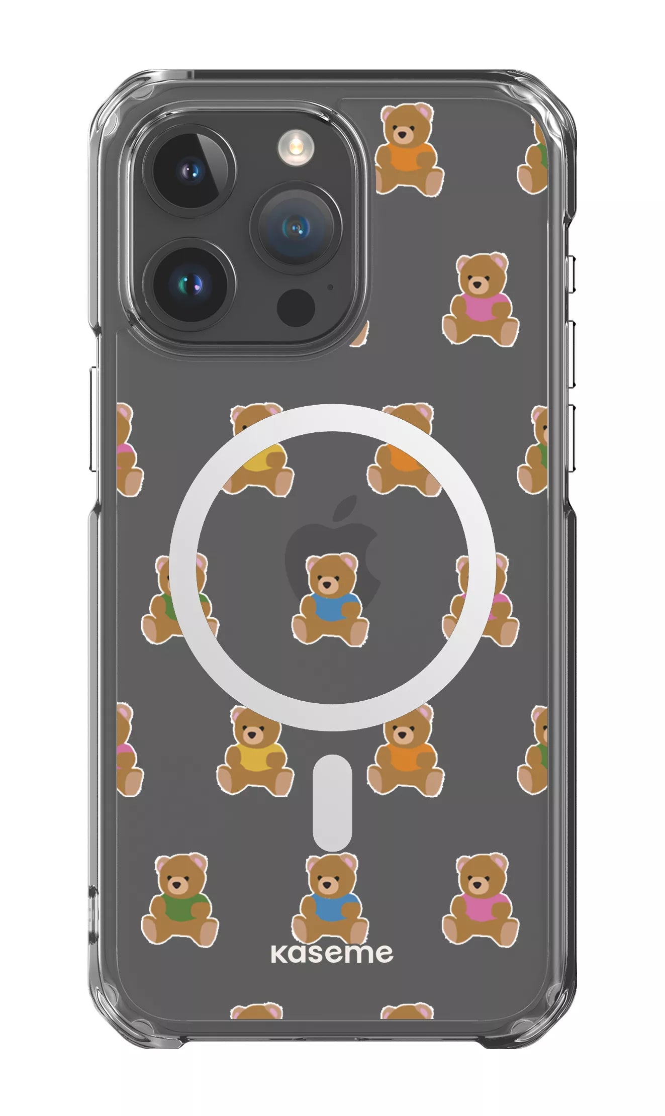 iPhone 15 Pro Max Clear Case - Magsafe Teddy Clear Case -