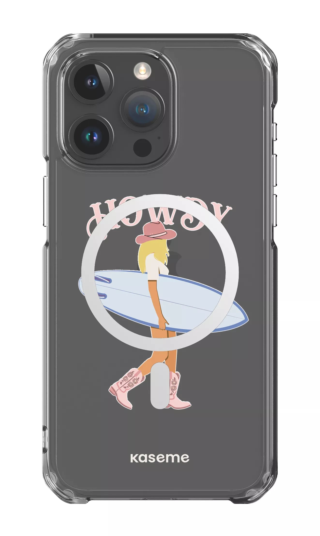 iPhone 15 Pro Max Clear Case - Magsafe Westsea Pink Clear Case -