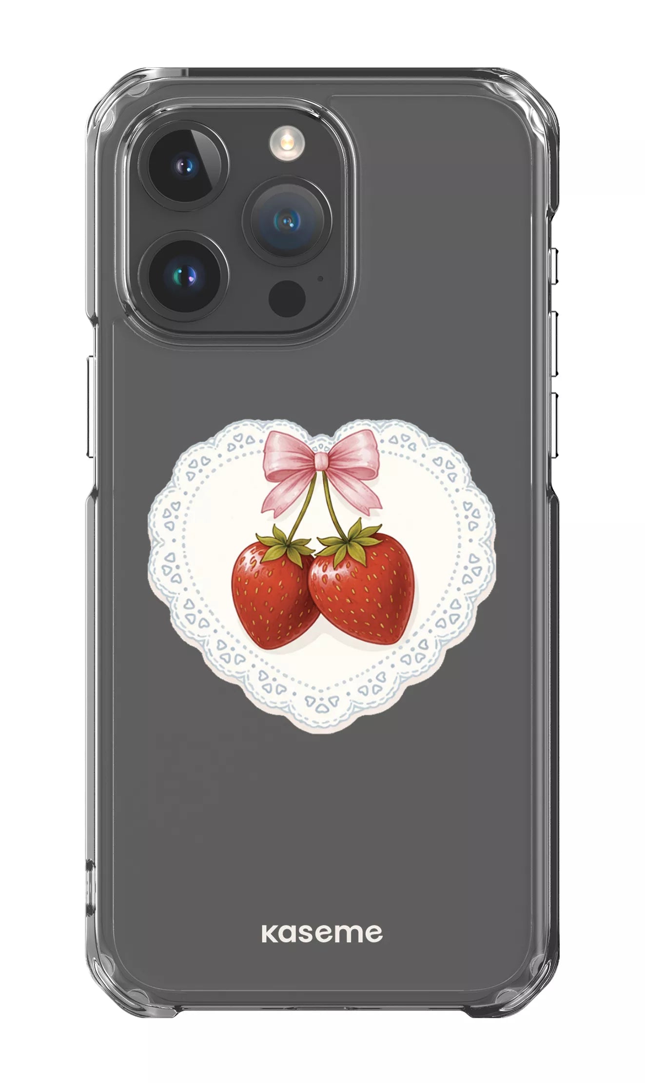 iPhone 15 Pro Max Clear Case Fresa Lace Clear Case -