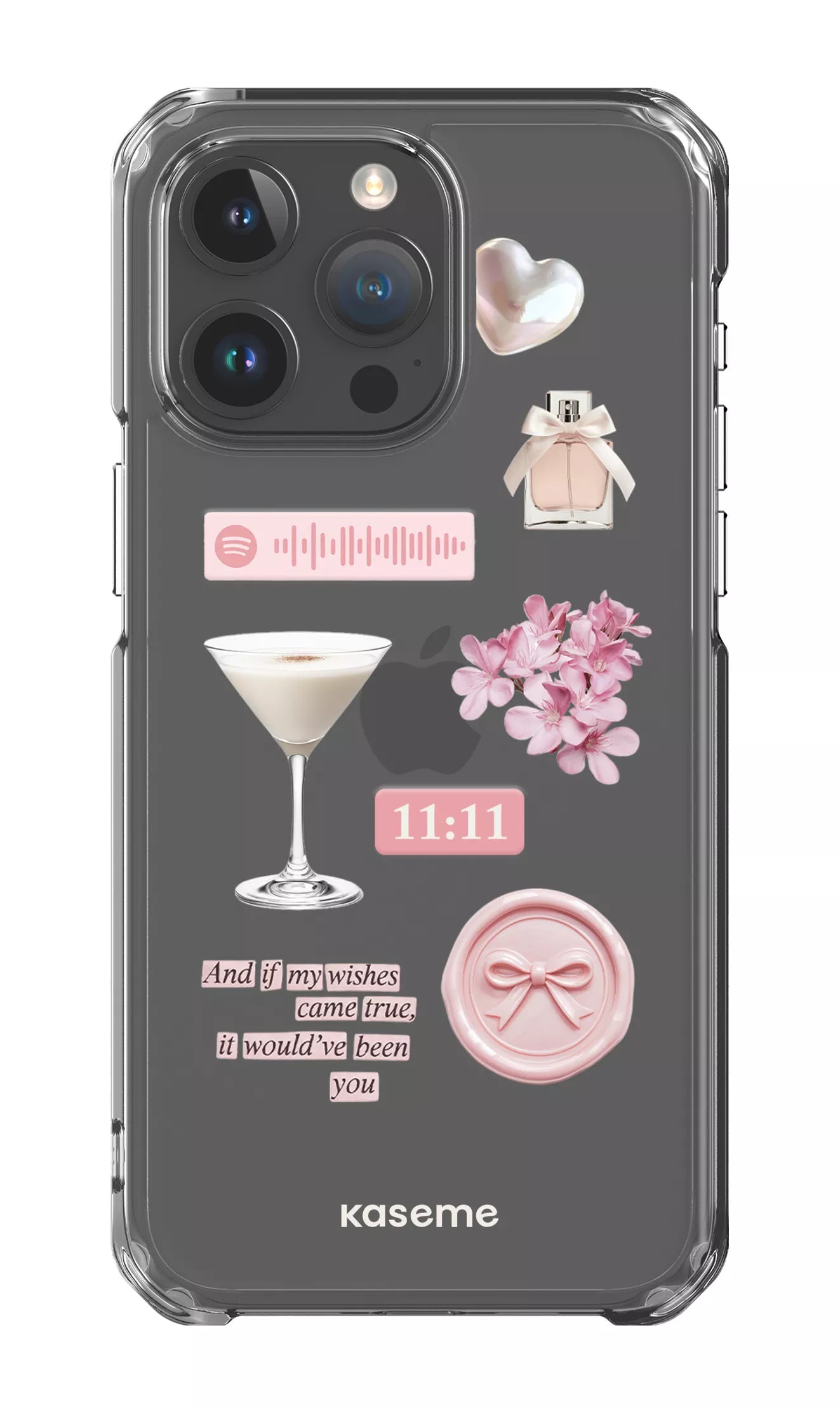 iPhone 15 Pro Max Clear Case Love Letters Clear Case -