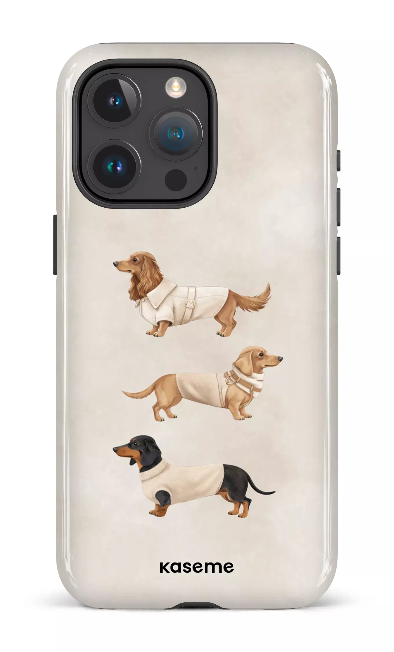 iPhone 15 Pro Max Tough Doxies Club Beige -