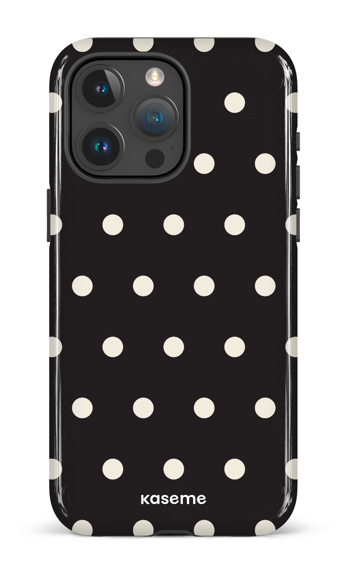 iPhone 15 Pro Max Tough Polka Black -