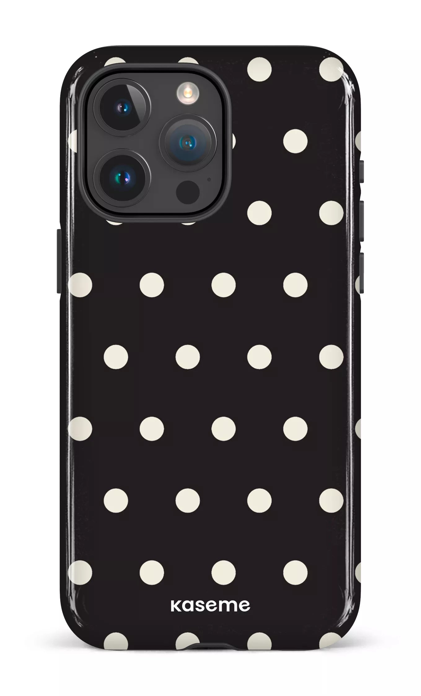 iPhone 15 Pro Max Tough Polka Black -