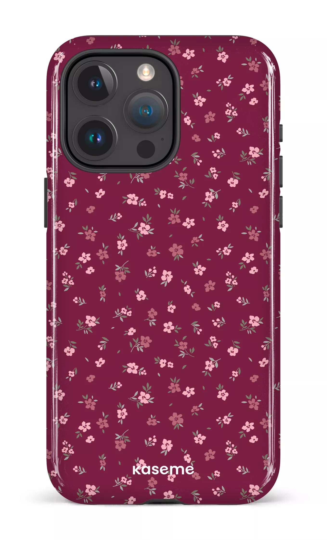 iPhone 15 Pro Max Tough Porcelain Blossom Burgundy -