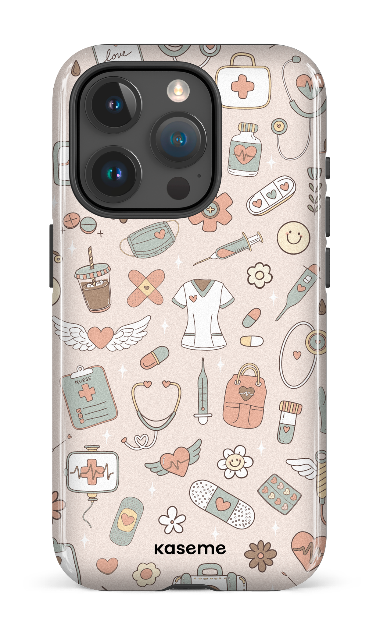 iPhone 15 Pro Tough Code Beige -