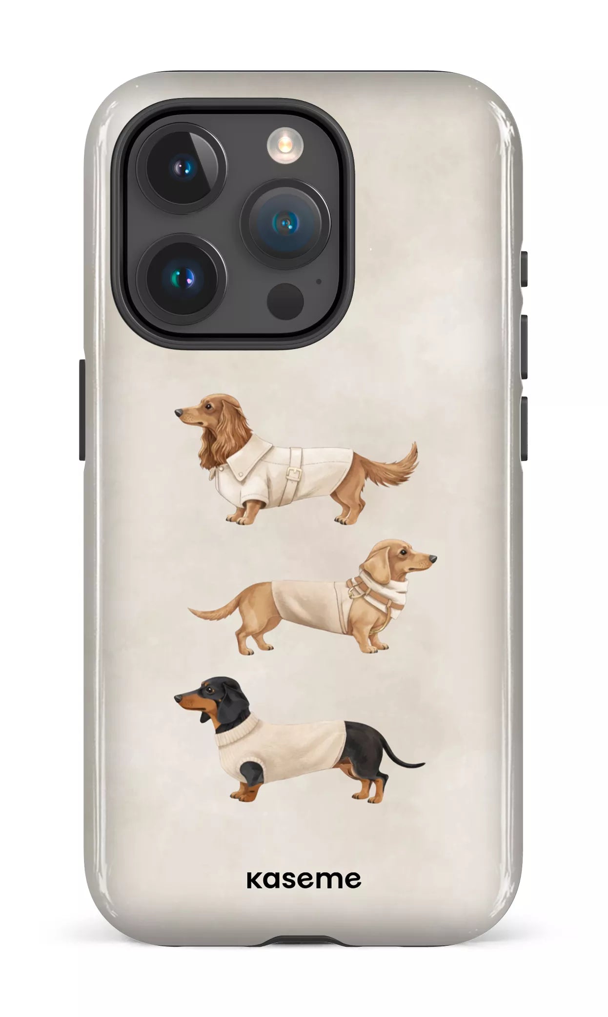 iPhone 15 Pro Tough Doxies Club Beige -