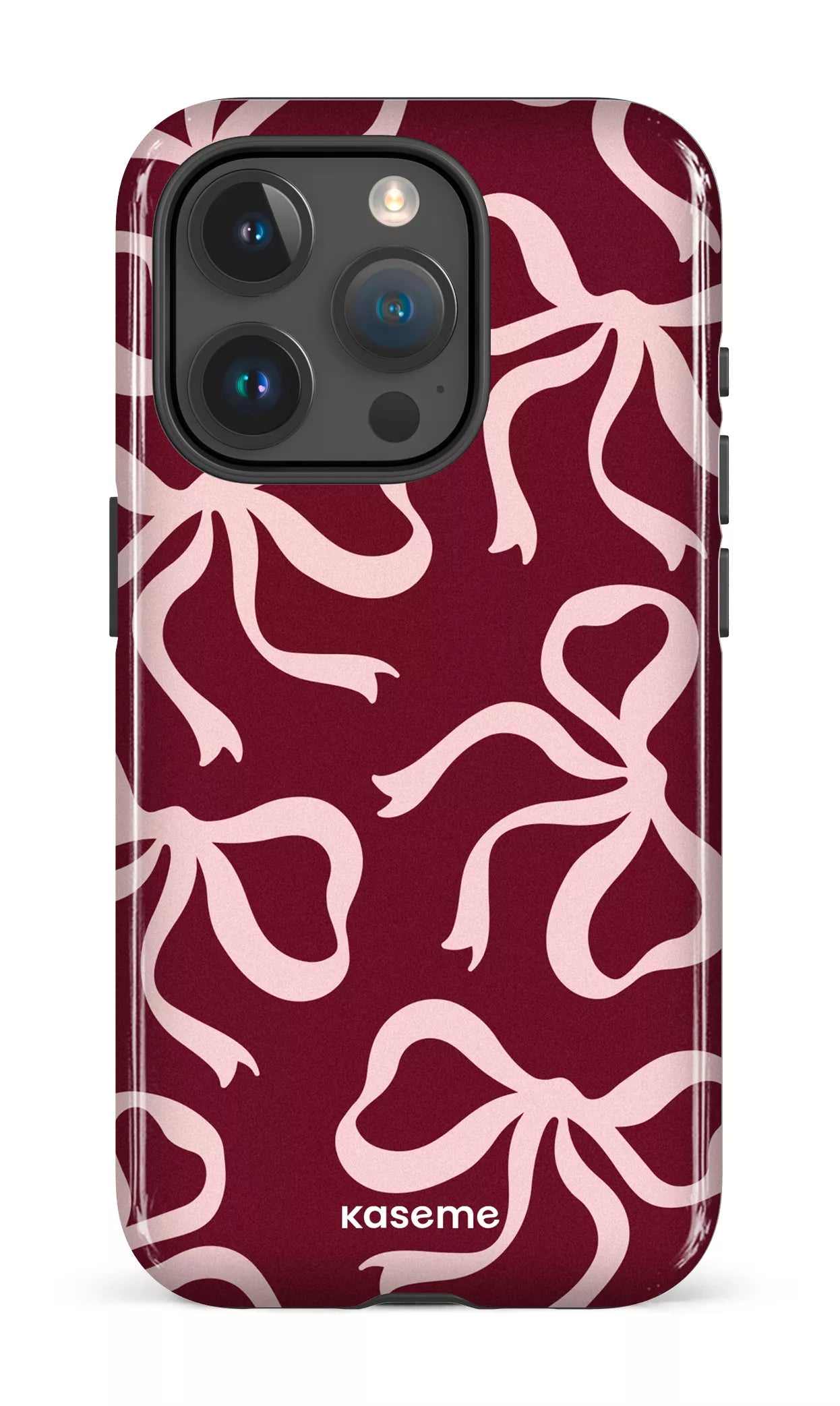 iPhone 15 Pro Tough Lace Burgundy & Pink -