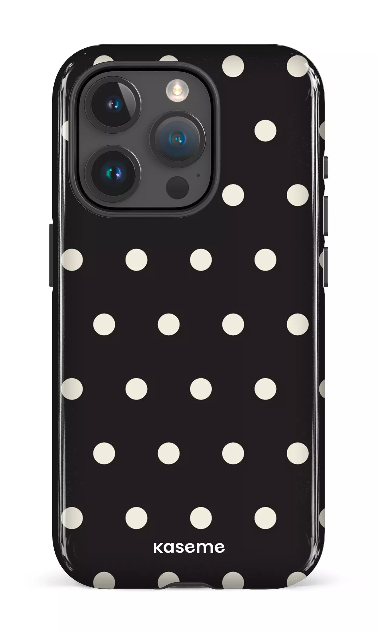 iPhone 15 Pro Tough Polka Black -