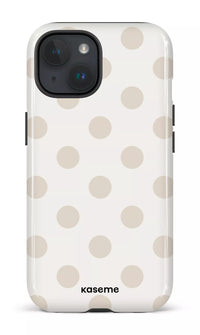 iPhone 15 Tough (Gloss) Couture Beige & White -