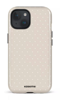 iPhone 15 Tough (Gloss) Ditsy Beige -
