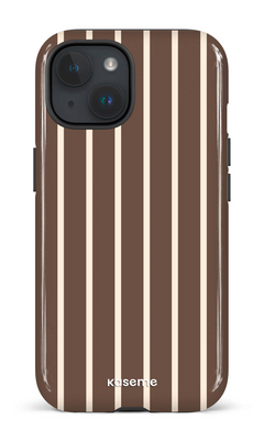iPhone 15 Tough (Gloss) Dolce Striscia Espresso -