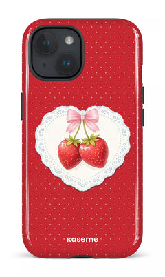 iPhone 15 Tough (Gloss) Fresa Lace Red -