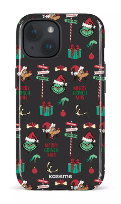 iPhone 15 Tough (Gloss) Grinchmas black -