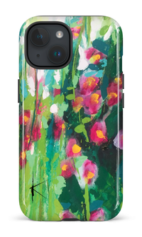 iPhone 15 Tough (Gloss) La Rose Trémière par Kristine Girard -