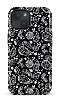 iPhone 15 Tough (Gloss) Paisley black -