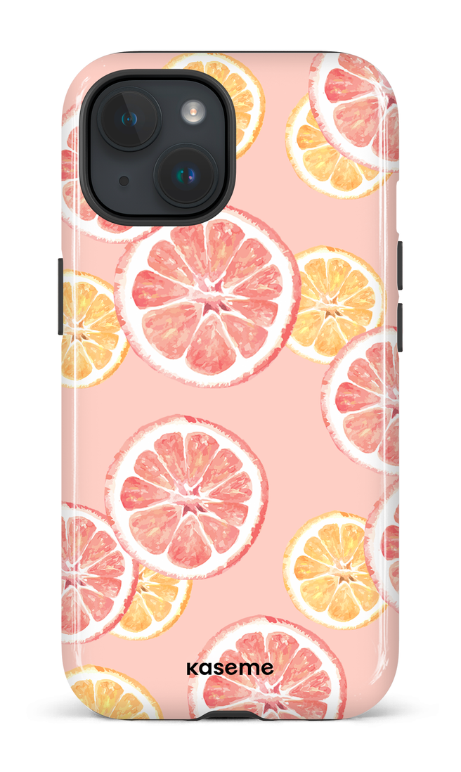 iPhone 15 Tough (Gloss) Pink Lemonade phone case -