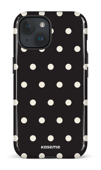 iPhone 15 Tough (Gloss) Polka Black -