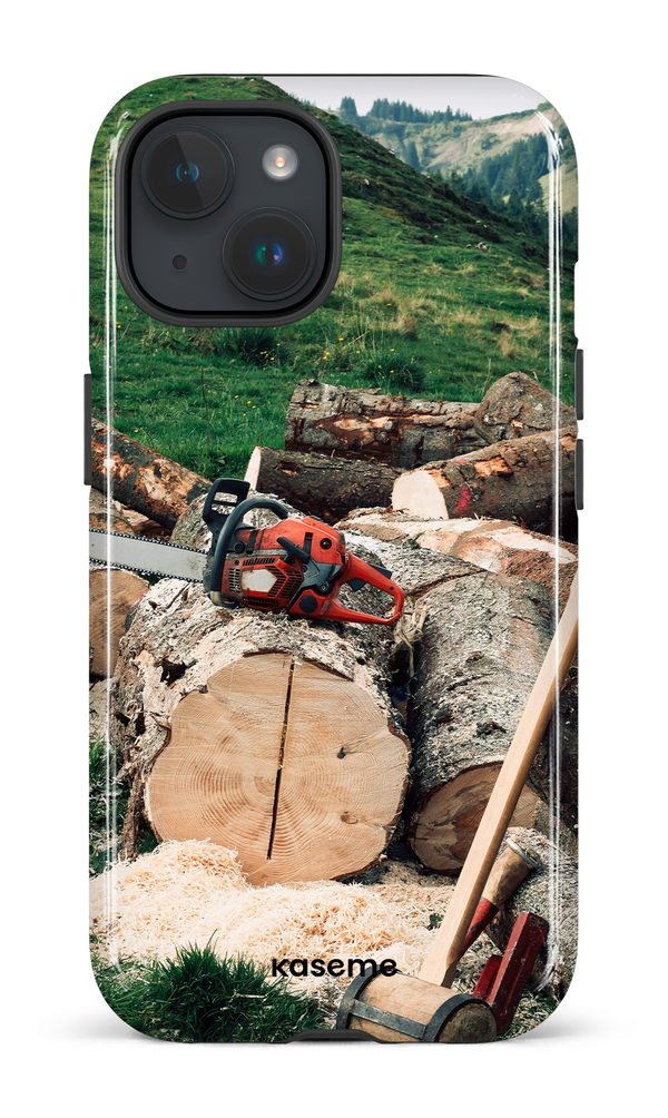 iPhone 15 Tough (Gloss) Timber Cut -