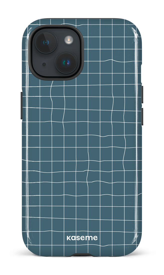 iPhone 15 Tough (Gloss) Uneven Blue -