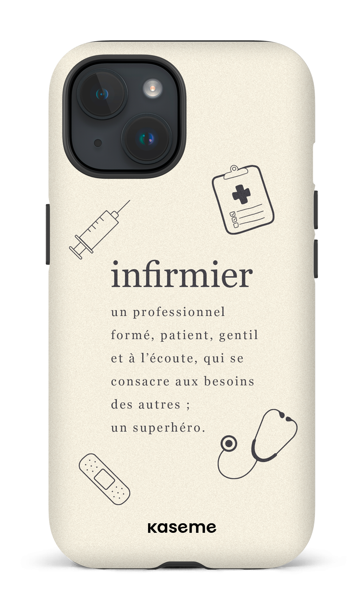 iPhone 15 Tough (Matte) De Tout Coeur -
