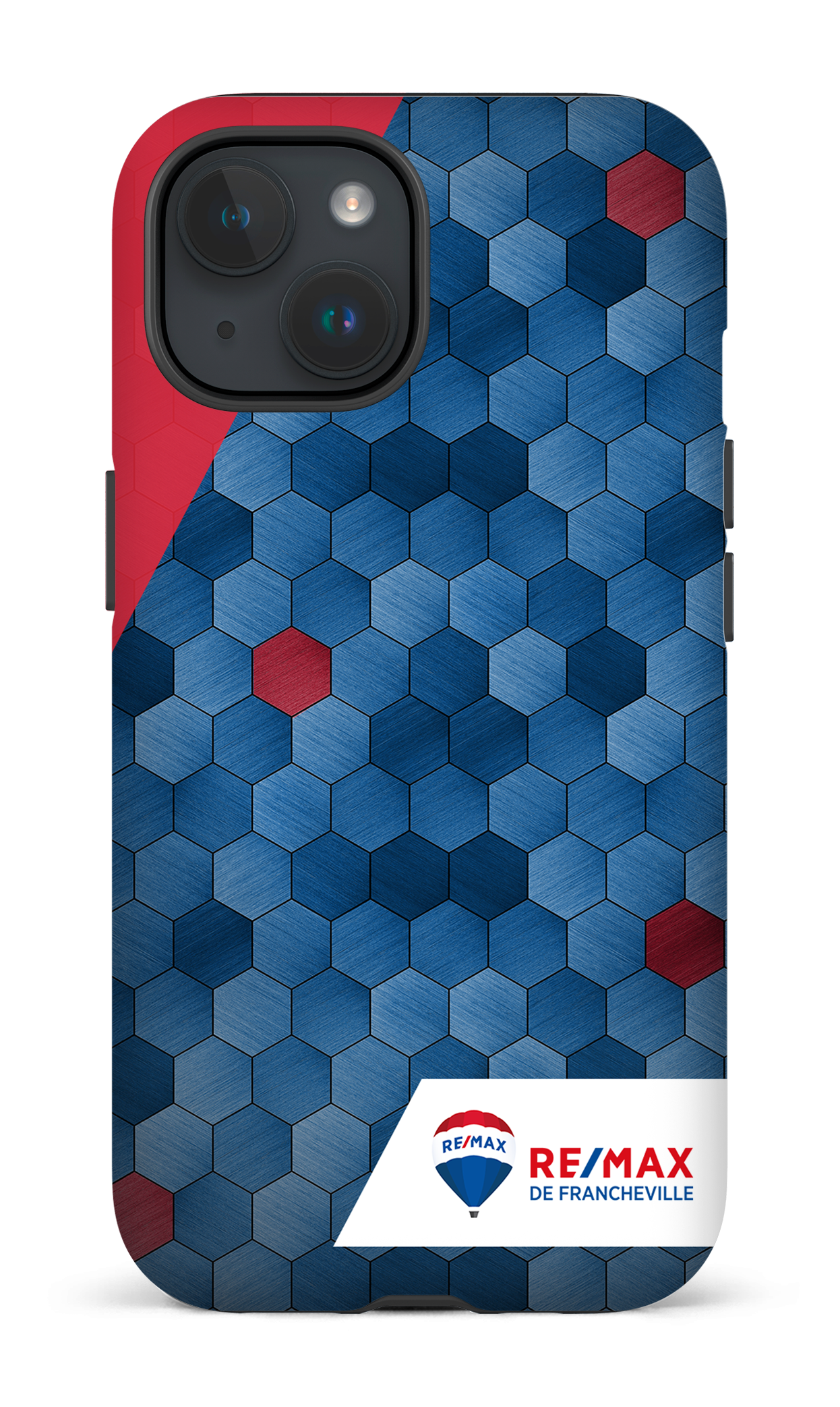 iPhone 15 Tough (Matte) Exagones texturés de Francheville -