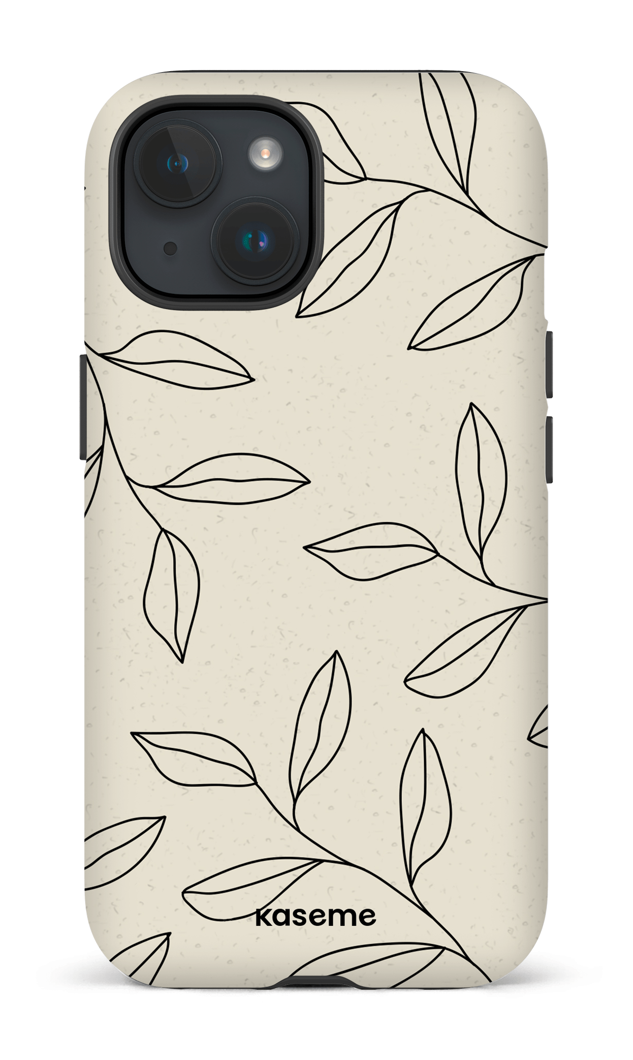 iPhone 15 Tough (Matte) Gloomy Beige and Black -