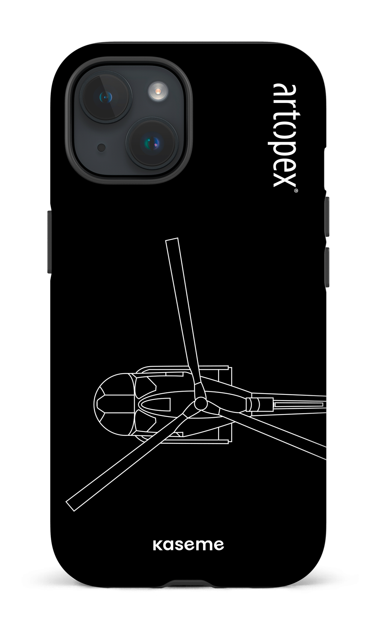 iPhone 15 Tough (Matte) L'hélico par Artopex -