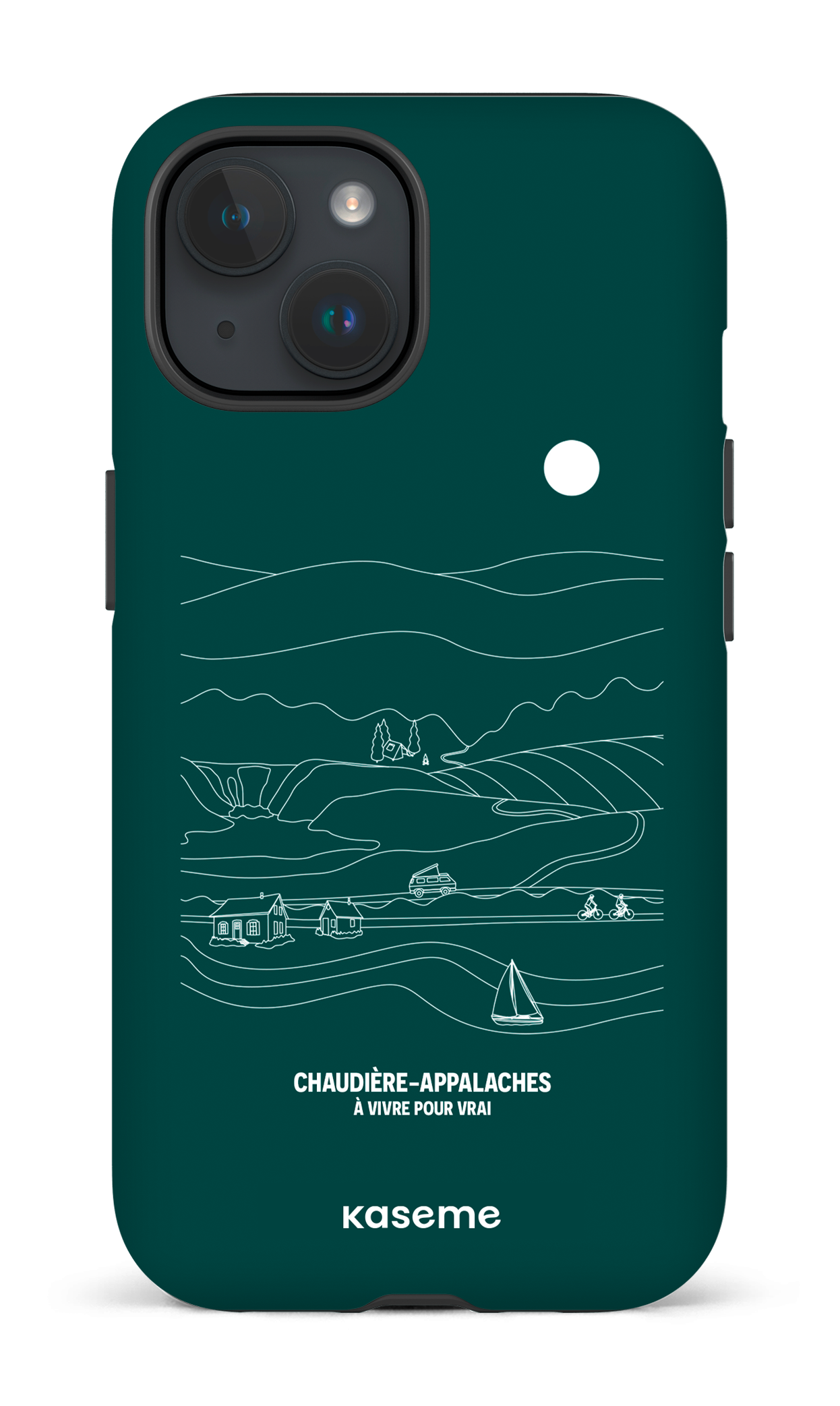 iPhone 15 Tough (Matte) Paysage Line Art par TCA -