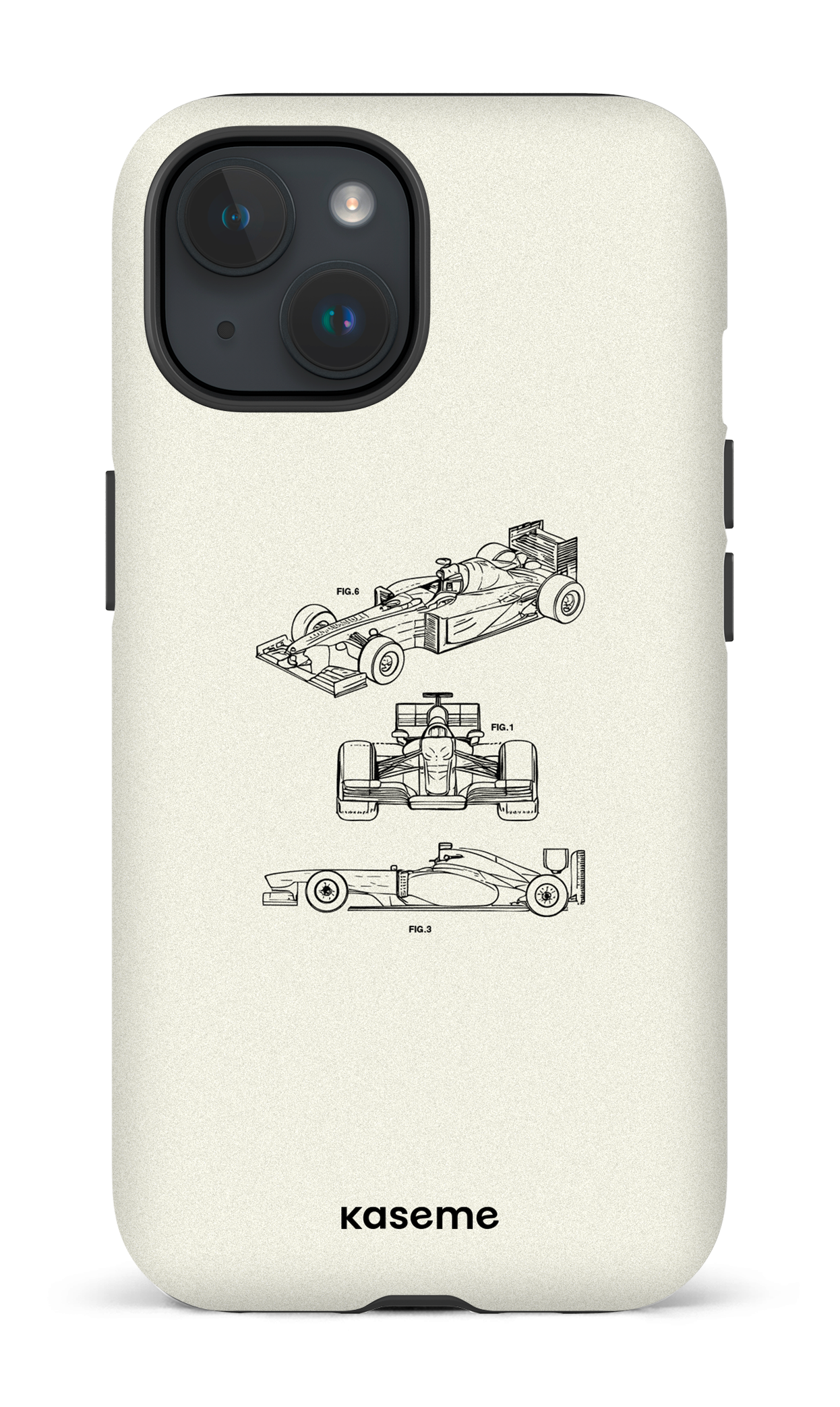 iPhone 15 Tough (Matte) Sport Car White -