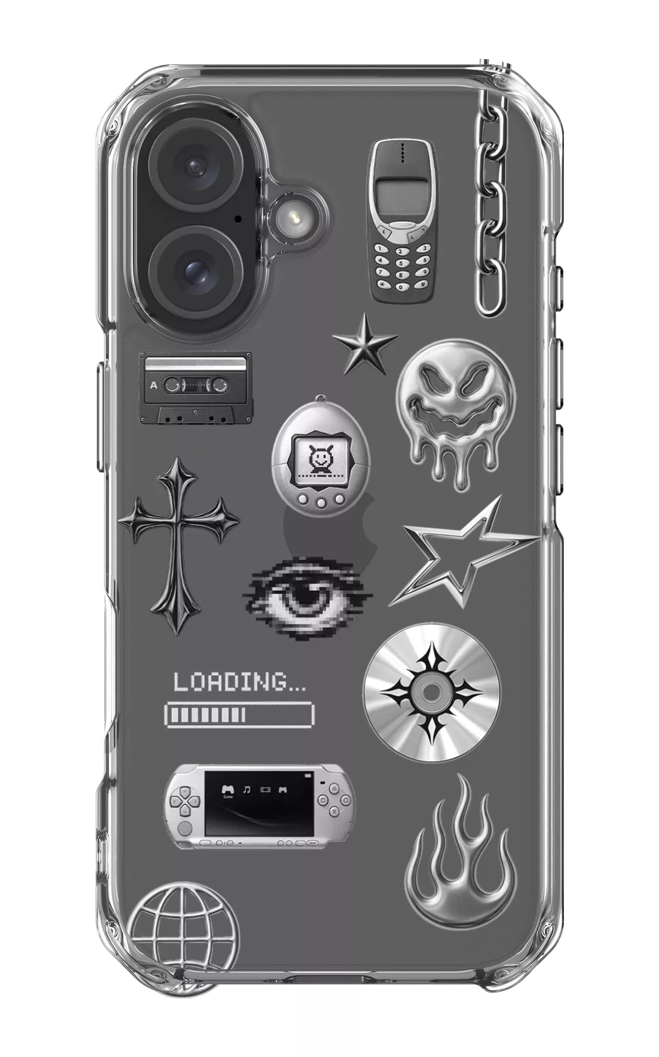 iPhone 16 Clear Case Chrome Clear Case -