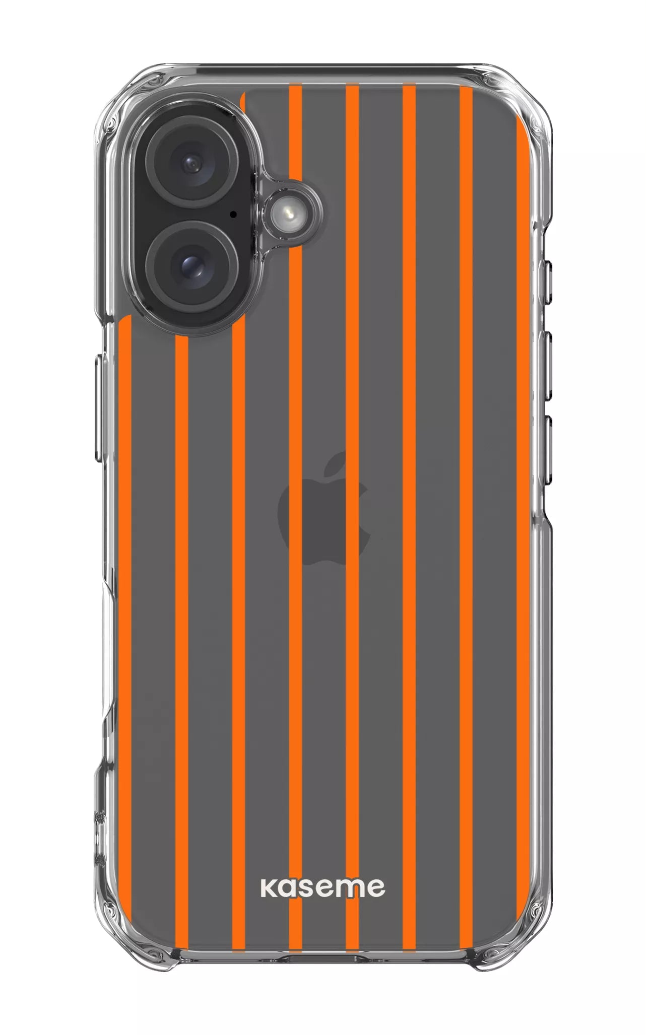 iPhone 16 Clear Case Dolce Striscia Orange Clear Case -
