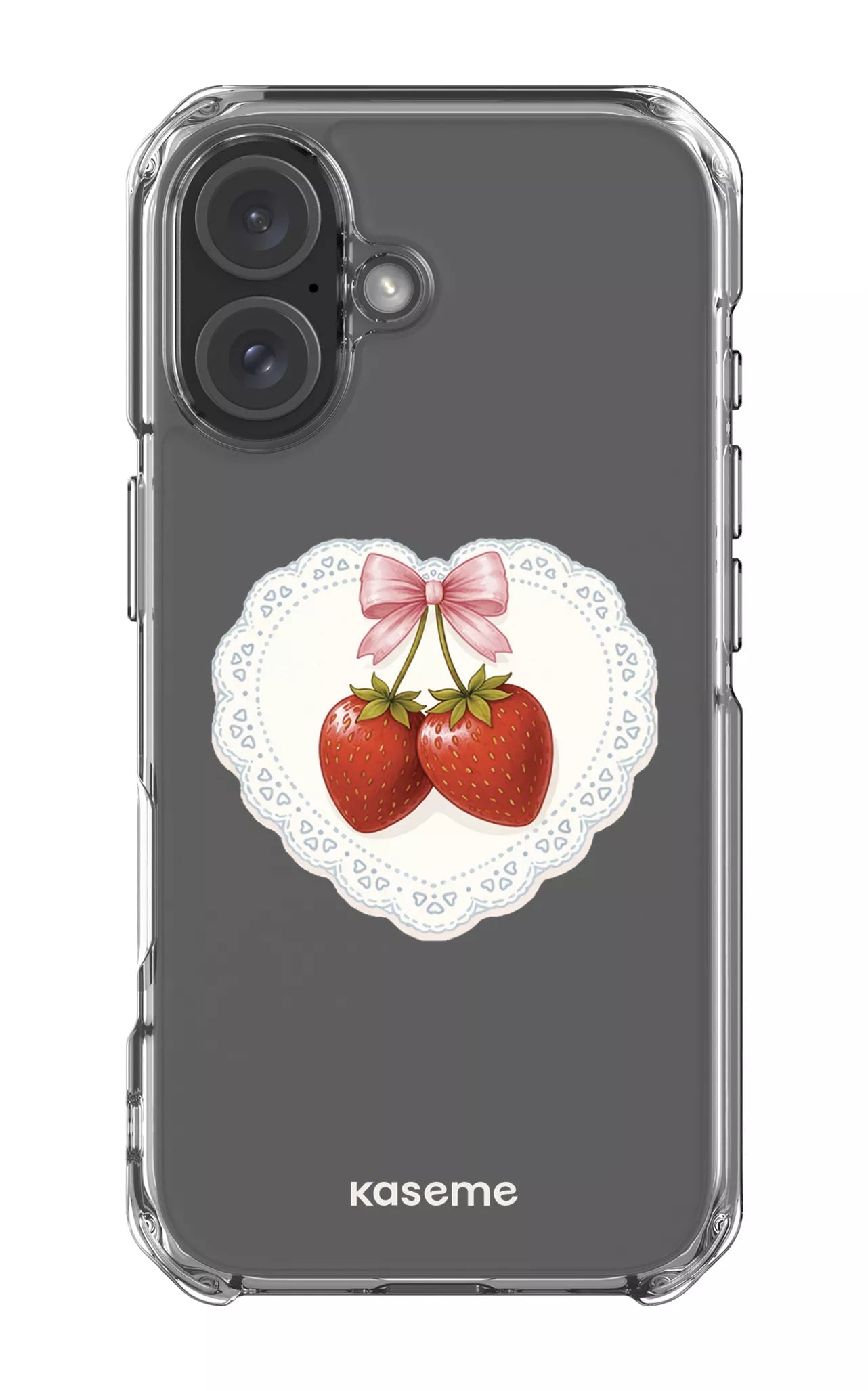 iPhone 16 Clear Case Fresa Lace Clear Case -