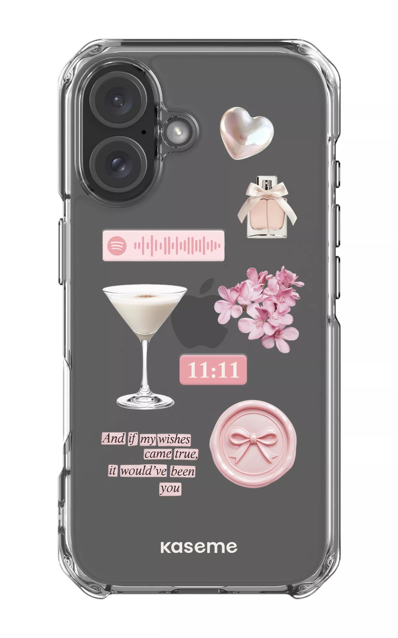 iPhone 16 Clear Case Love Letters Clear Case -