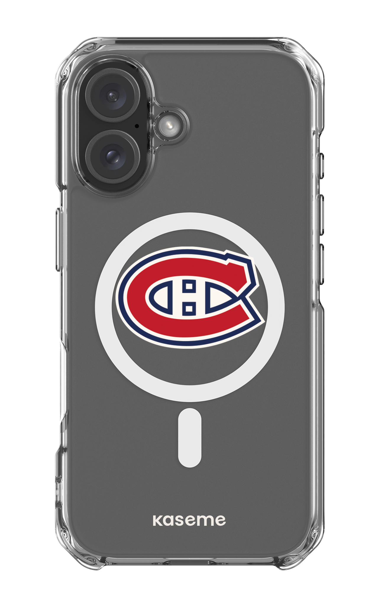 iPhone 16 Clear Case Magsafe Canadiens Logo Clear -