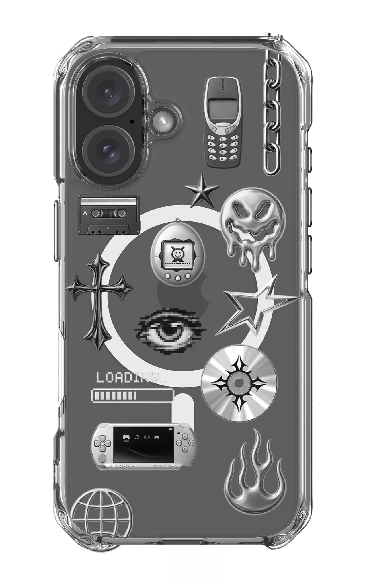iPhone 16 Clear Case Magsafe Chrome Clear Case -