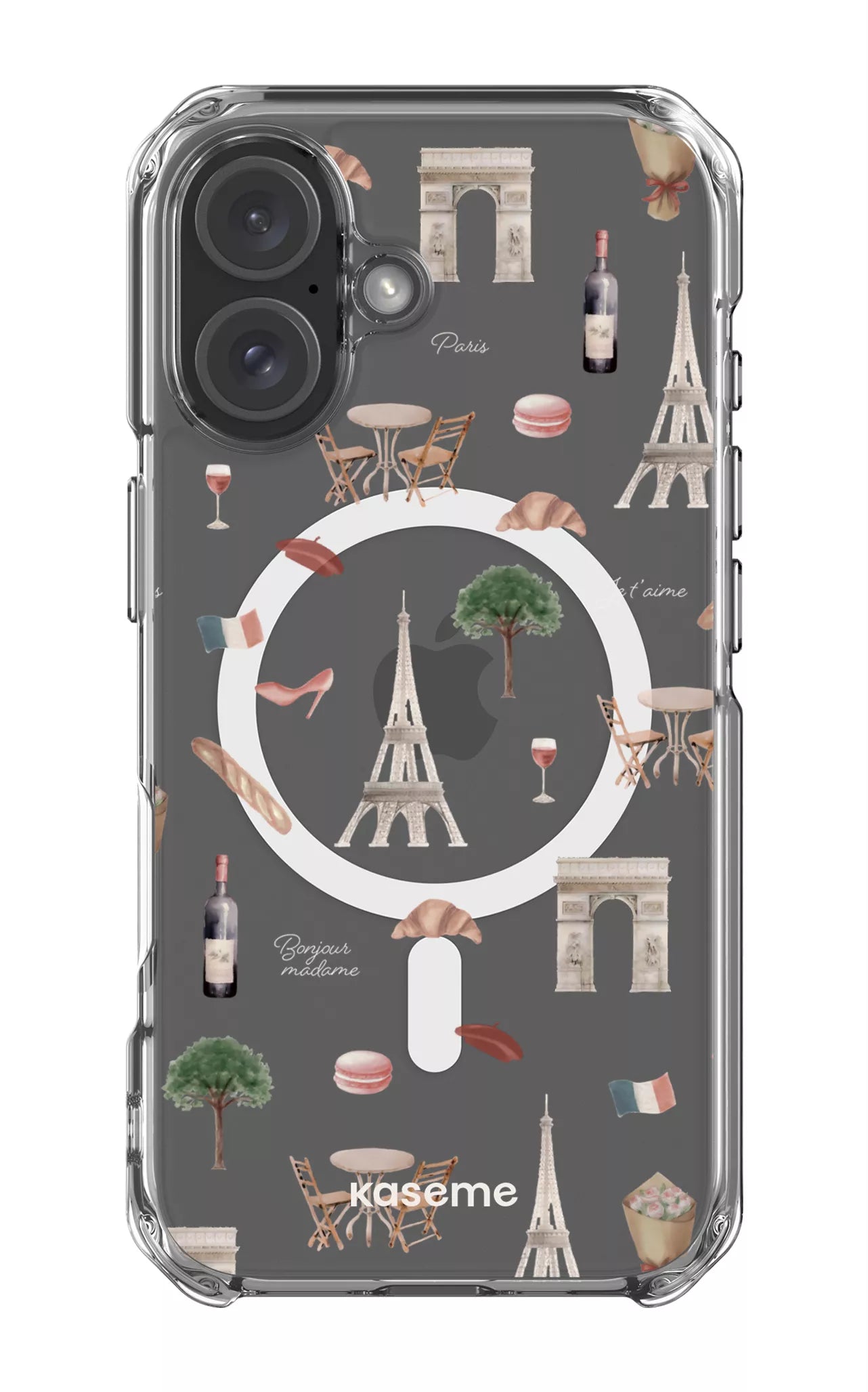iPhone 16 Clear Case Magsafe Je t'aime Paris Clear Case -