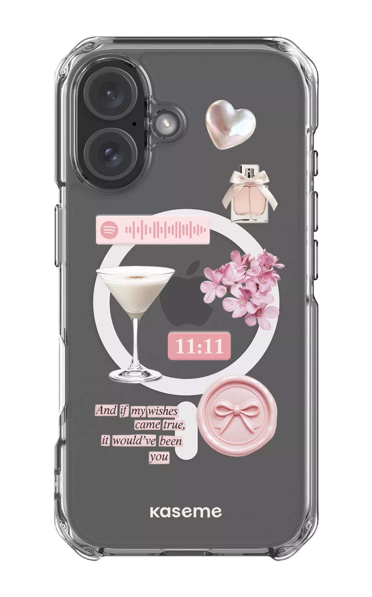 iPhone 16 Clear Case Magsafe Love Letters Clear Case -