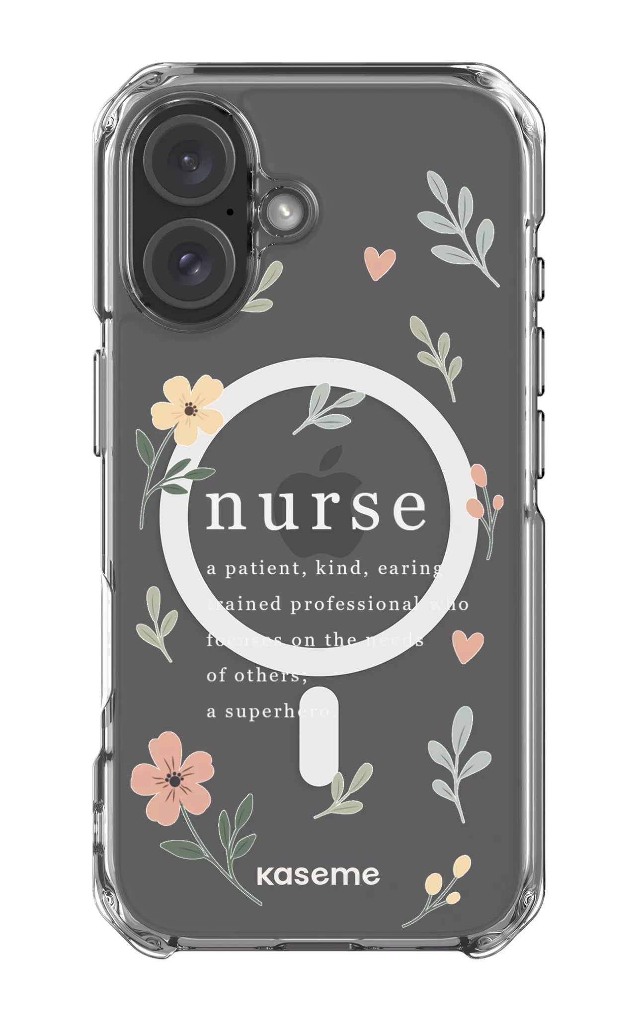 iPhone 16 Clear Case Magsafe With Heart Clear Case -