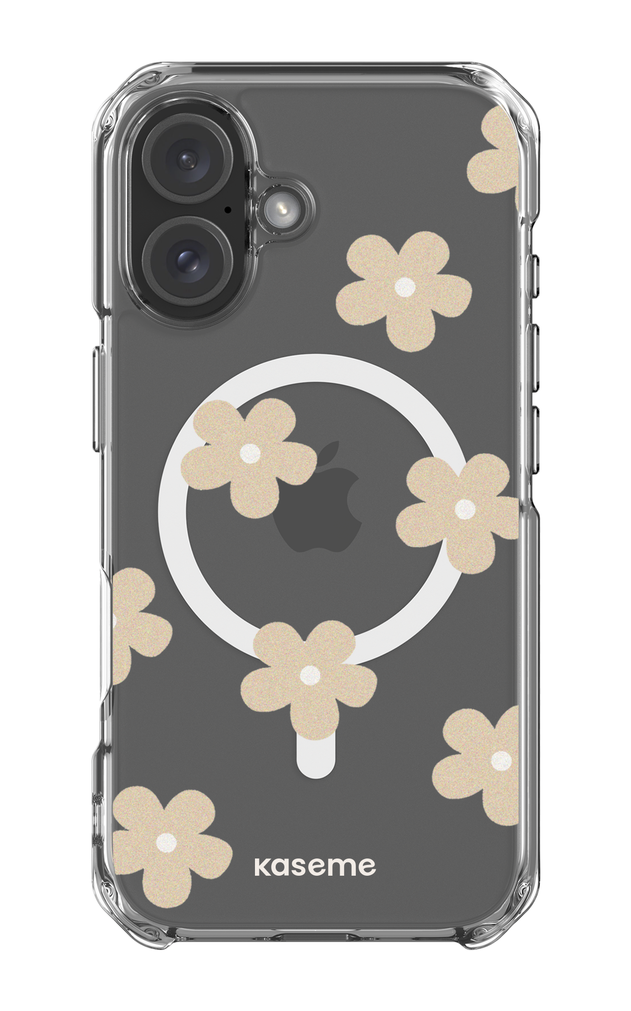iPhone 16 Clear Case Magsafe Woodstock Beige Clear Case -