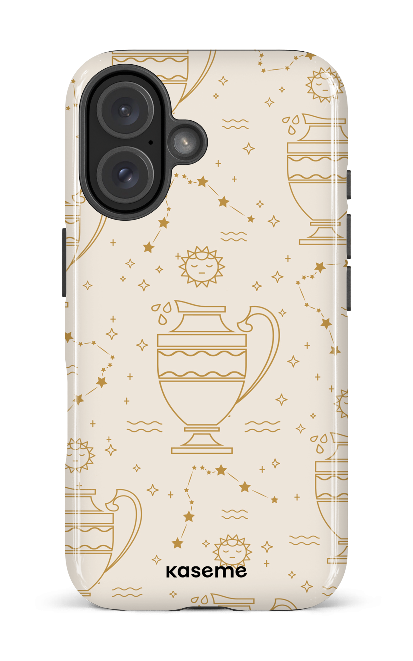 iPhone 16 Impact Case Aquarius Beige -
