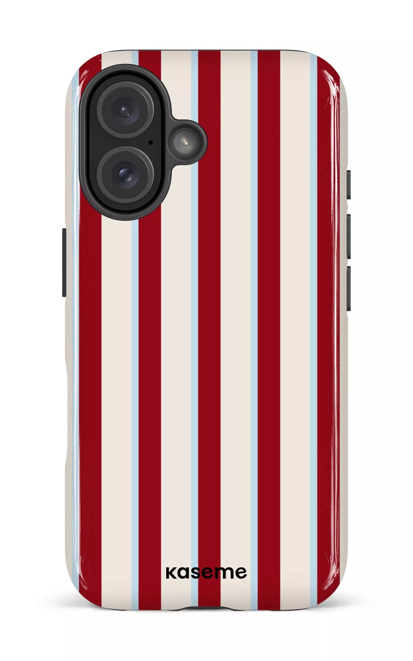 iPhone 16 Impact Case Berry Lane Red & Blue -