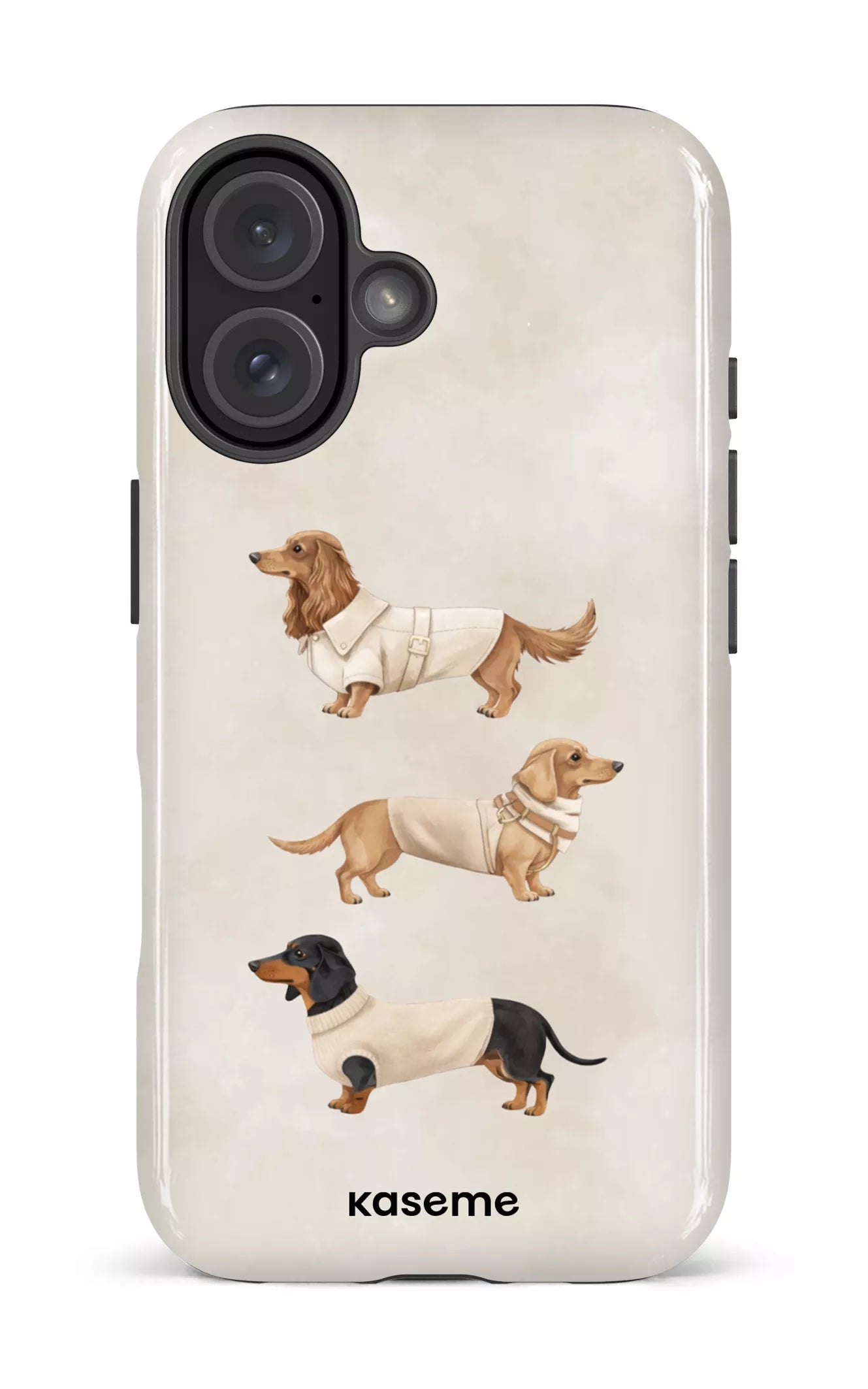 iPhone 16 Impact Case Doxies Club Beige -